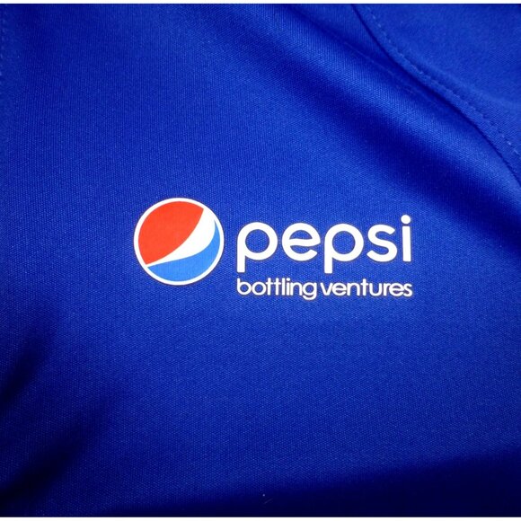 Pepsi Bottling Ventures Employee Workwear Blue Long Sleeve Pullover Shirt Small - Picture 2 of 9